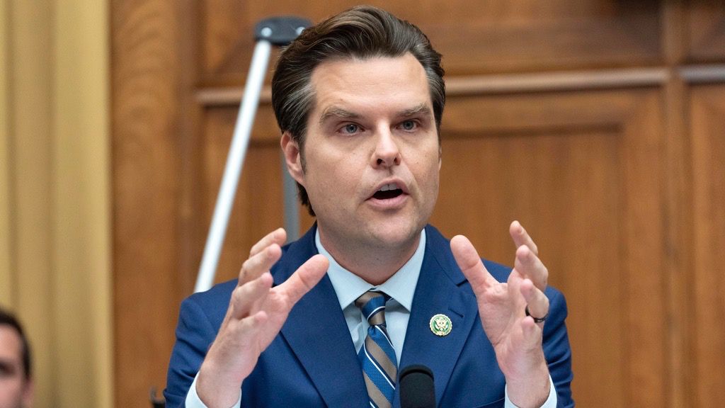 Rep. Matt Gaetz, R-Fla., speaks during the House Judiciary Committee hearing on Oversight of the U.S. Department of Homeland Security on Capitol Hill in Washington, Wednesday, July 26, 2023. (AP Photo/Jose Luis Magana)