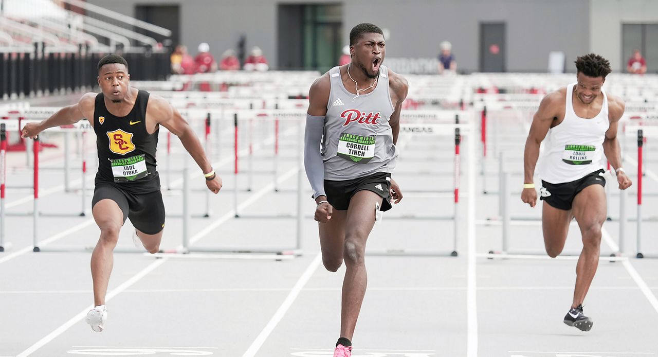 Cordell Tinch the fastest hurdler in the world this season