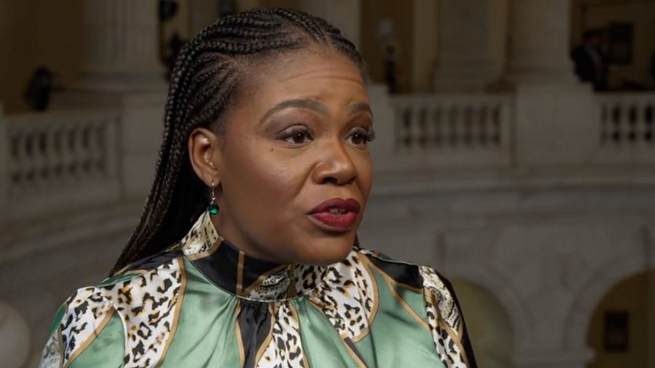 U.S. Rep. Cori Bush, D-Mo. talked to Spectrum News Wednesday on Capitol Hill. (Spectrum News)