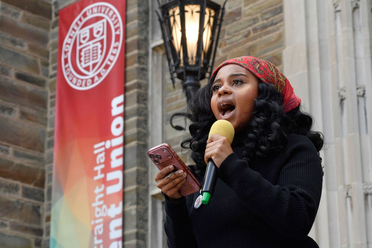 Cornell building is sprayed with graffiti blasting school's response to ...