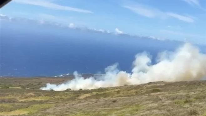 Kahikinui fire (Courtesy Maui Fire Department)