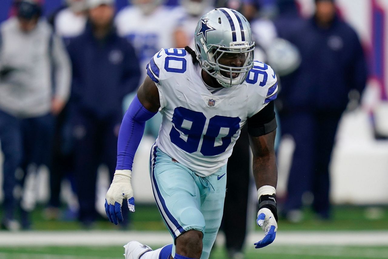 Dallas Cowboys cornerback Trevon Diggs breaks up pass intended for