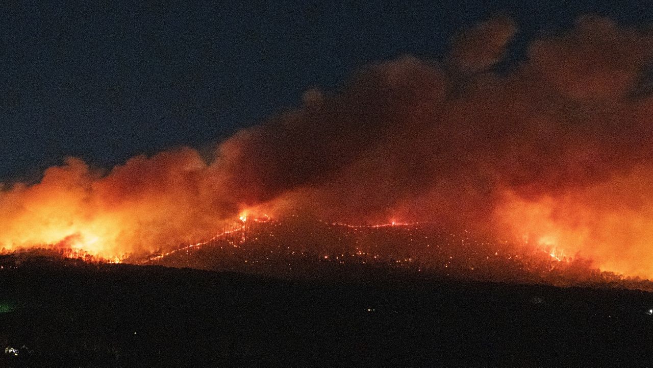 Crowder's Mountain State Park experienced a wildfire of over 700 acres over the weekend. Officials said it was mostly contained Monday. (Photo courtesy WBTV)