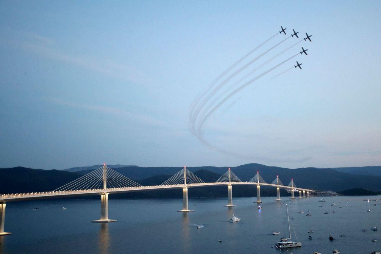 Croatia opens Adriatic coast bridge, linking divided region