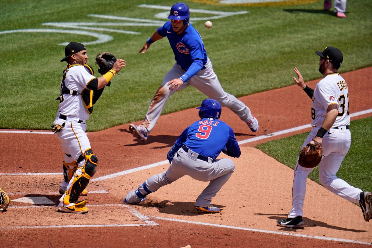 Bellinger leads Cubs past the Pirates in final game of series