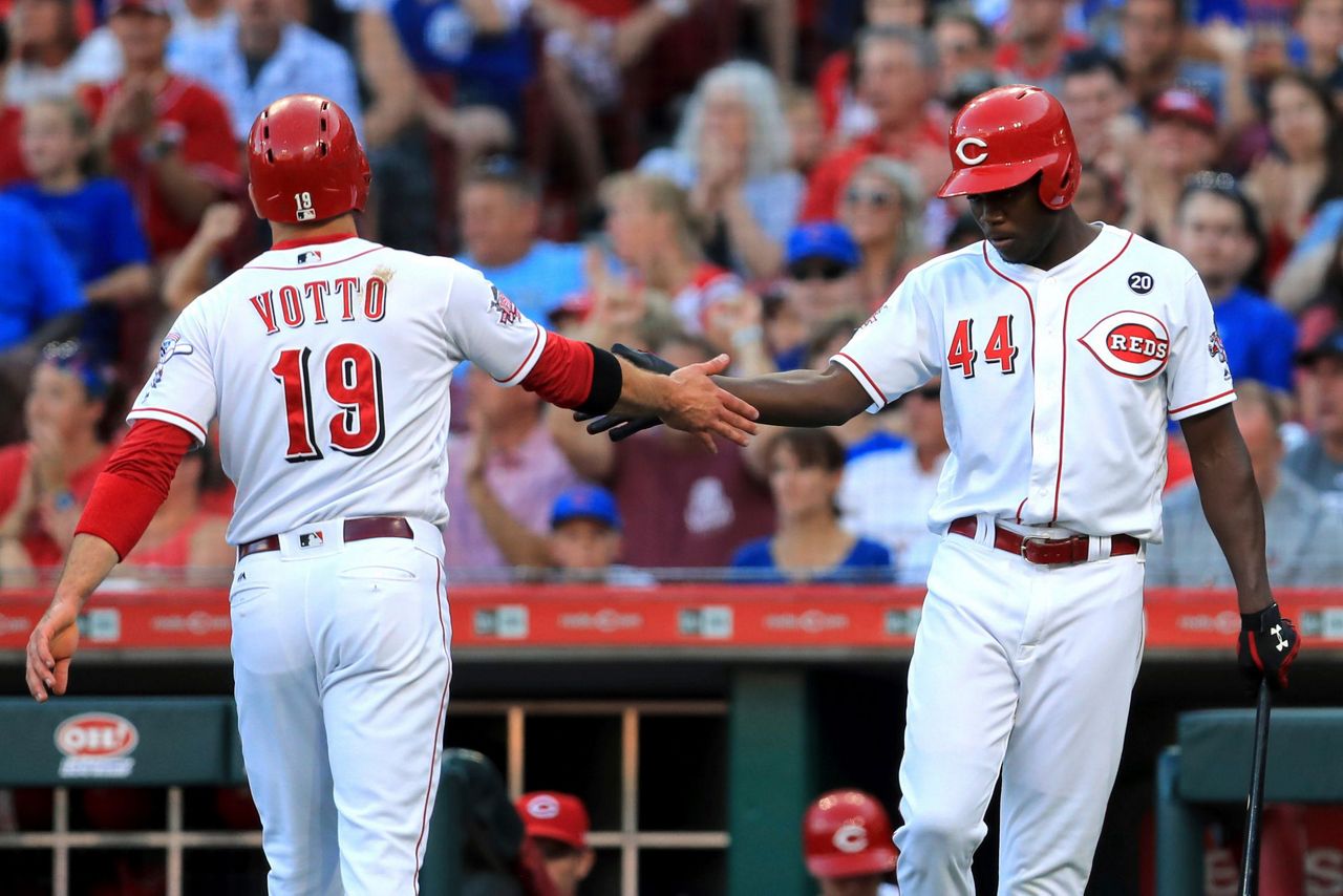 Reds rookie Aquino homers in first 3 at-bats vs Cubs