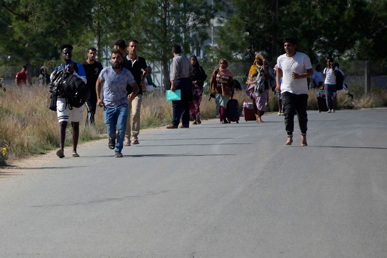 Fighting erupts at Cyprus migrant camp; 2 hurt, tents ablaze