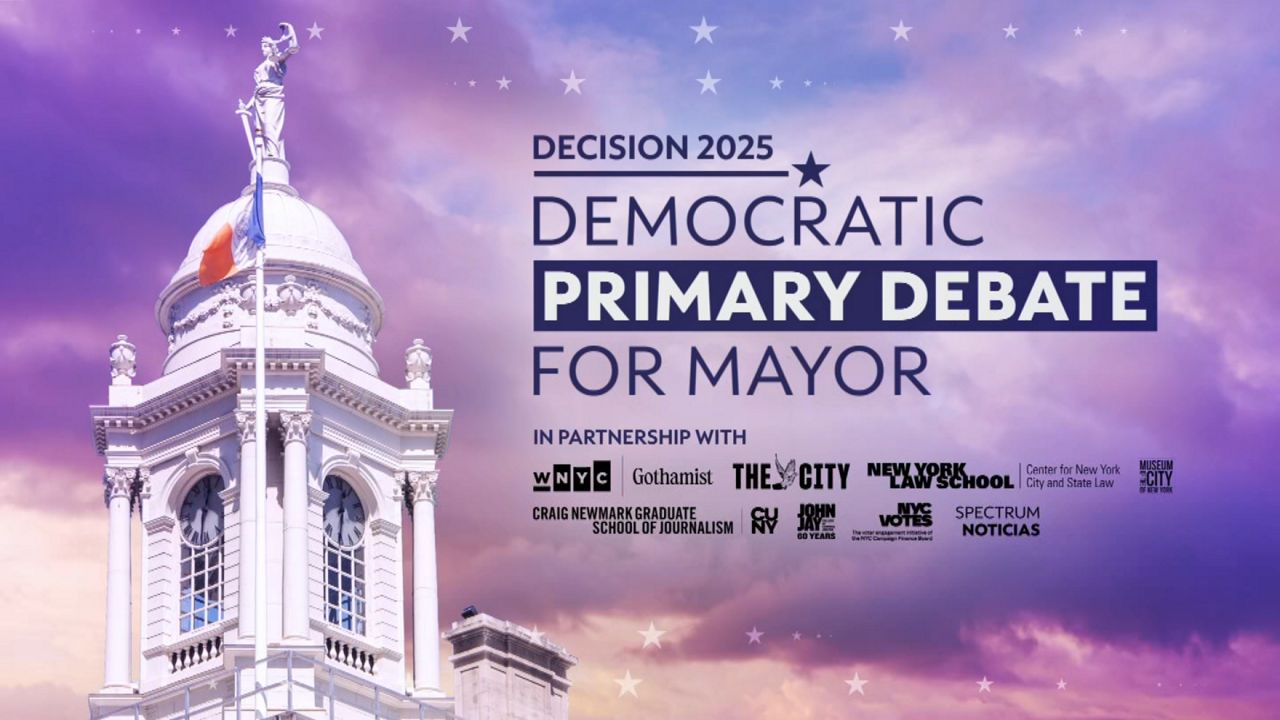 Seven candidates in the Democratic primary for mayor faced off in a two-hour debate Thursday on Spectrum News NY1. (Spectrum News NY1 graphic)