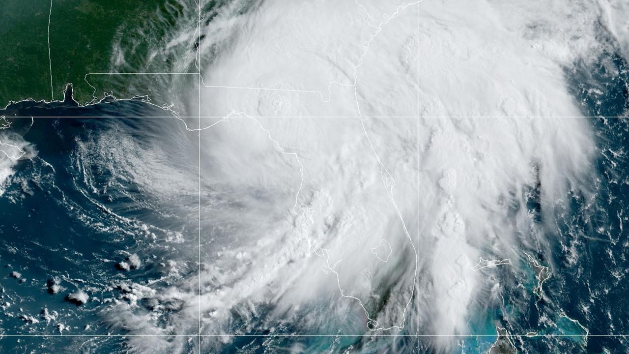 Satellite view of Tropical Storm Debby Monday, August 5, 2024. (NOAA)