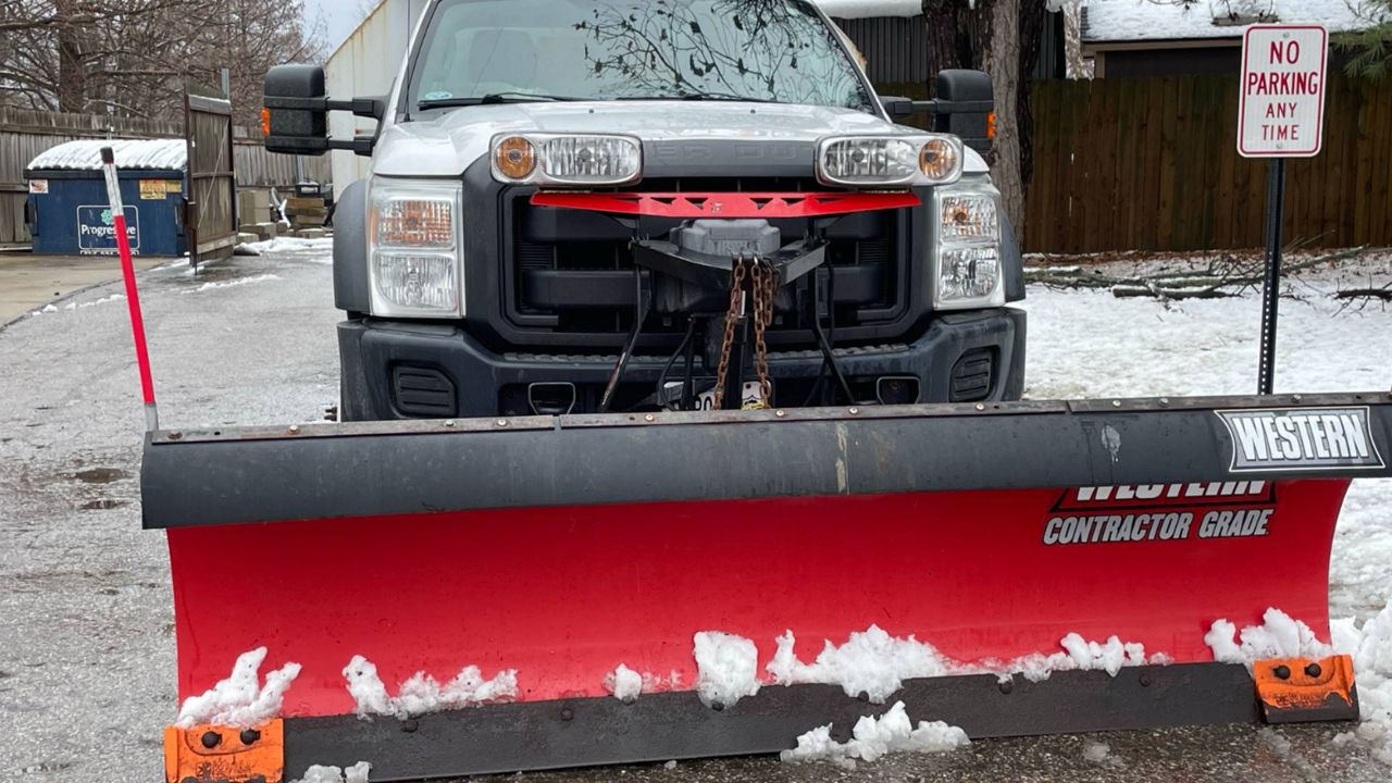 Picture is a plow. MoDOT is keeping an eye on pending winter weather expected for Wednesday. (Spectrum News Photo)