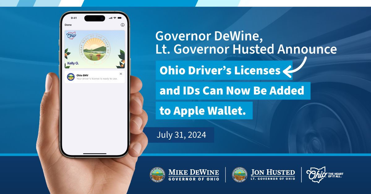 Ohio licenses, state IDs can be added to Apple Wallet