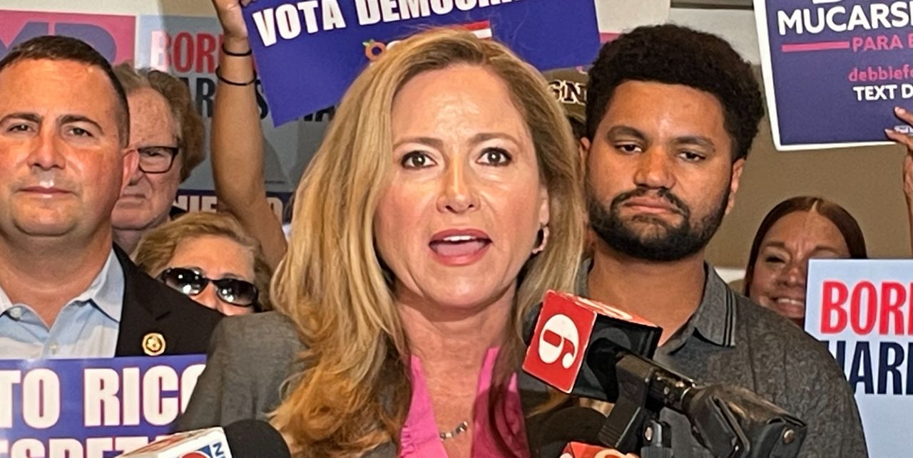 Debbie Mucarsel-Powell hits stops one week before election