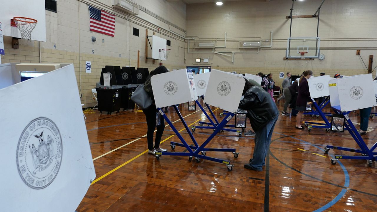 New Yorkers vote at P.S.163 in Manhattan. (Spectrum News NY1/Mariela Lombard)