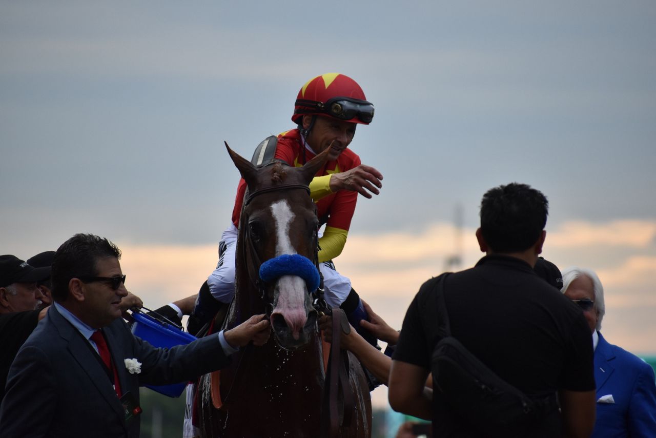 Belmont Stakes Justify Triple Crown Mike Smith