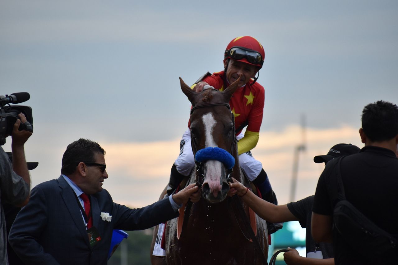 Belmont Stakes Justify Triple Crown Mike Smith