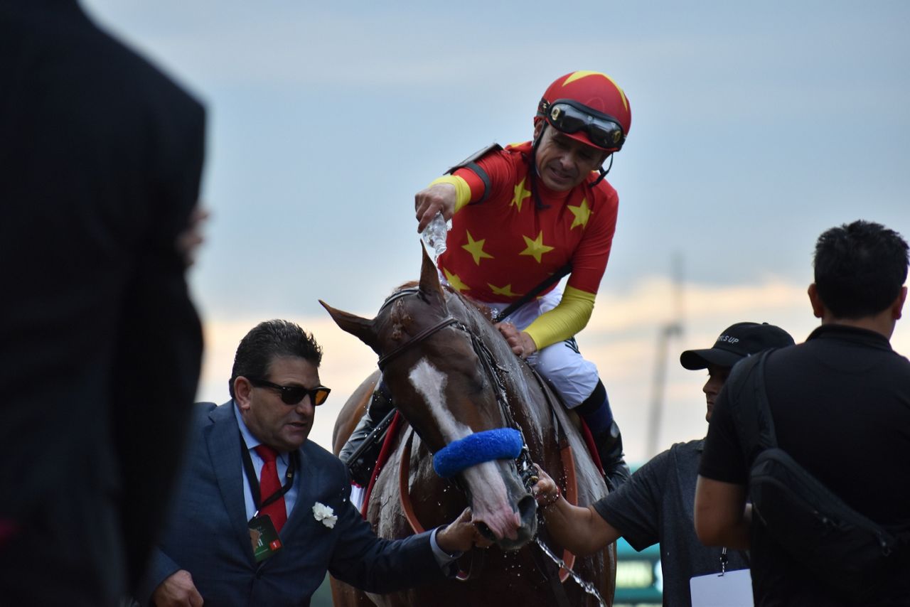 Belmont Stakes Justify Triple Crown Mike Smith