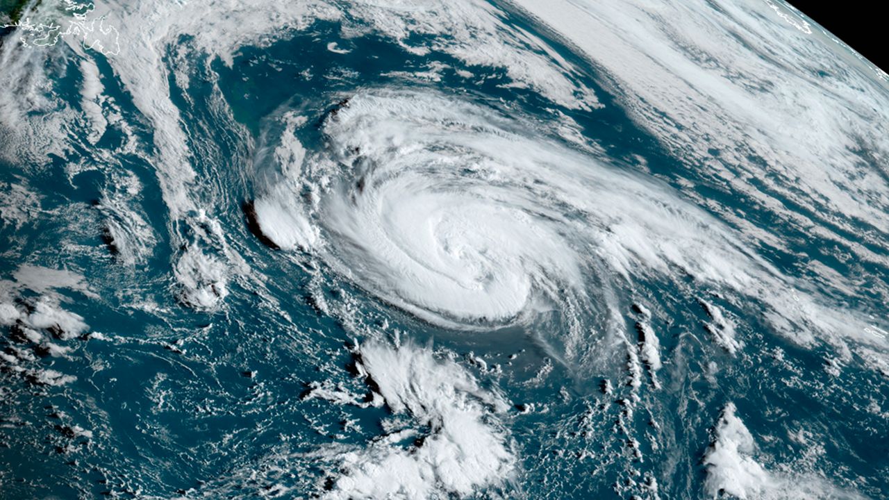 Satellite image of Hurricane Danielle, the first hurricane of the 2022 season.