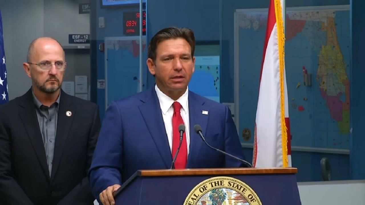 Gov. Ron DeSantis speaks at a recent news conference. (Spectrum News File Image)