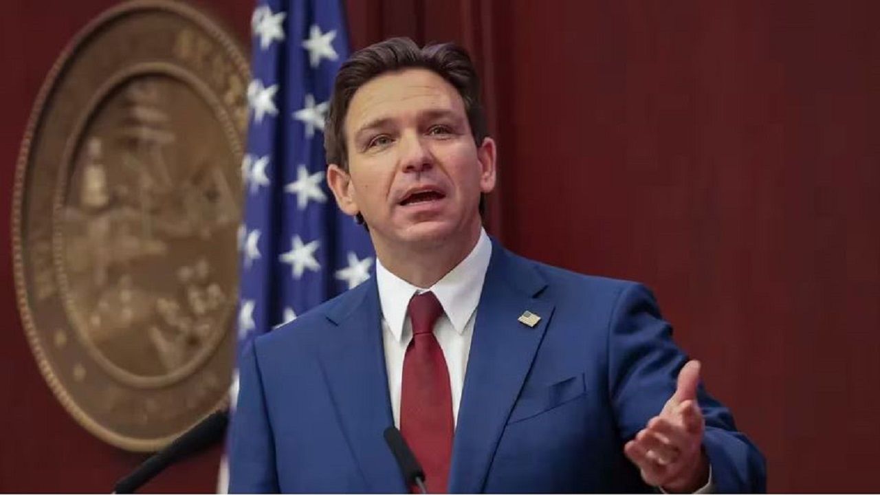 Florida Gov. Ron DeSantis gives his State of the State address during a joint session of the Senate and House of Representatives in Tallahassee, Fla., Jan. 9, 2024. (AP Photo/Gary McCullough, File)