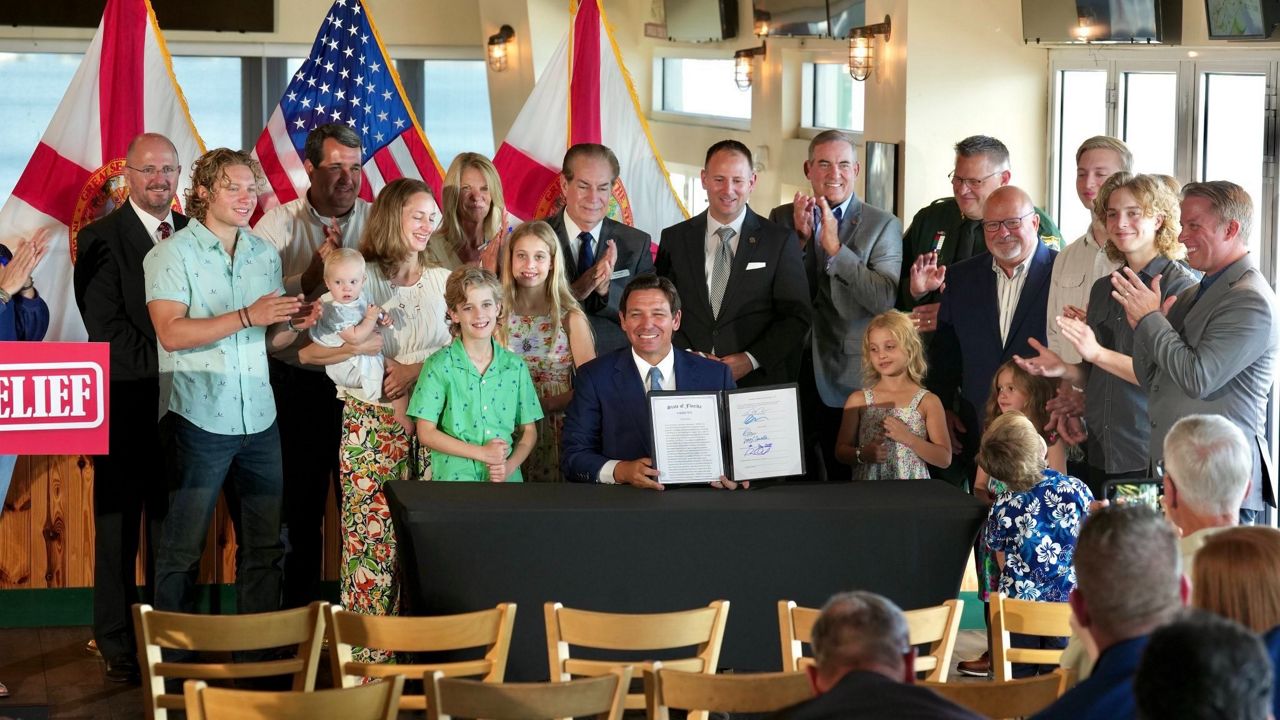 Gov. Ron DeSantis signed House Bill 7073 Tuesday, providing $1.07 billion in tax relief for Floridians. (Gov. Ron DeSantis)