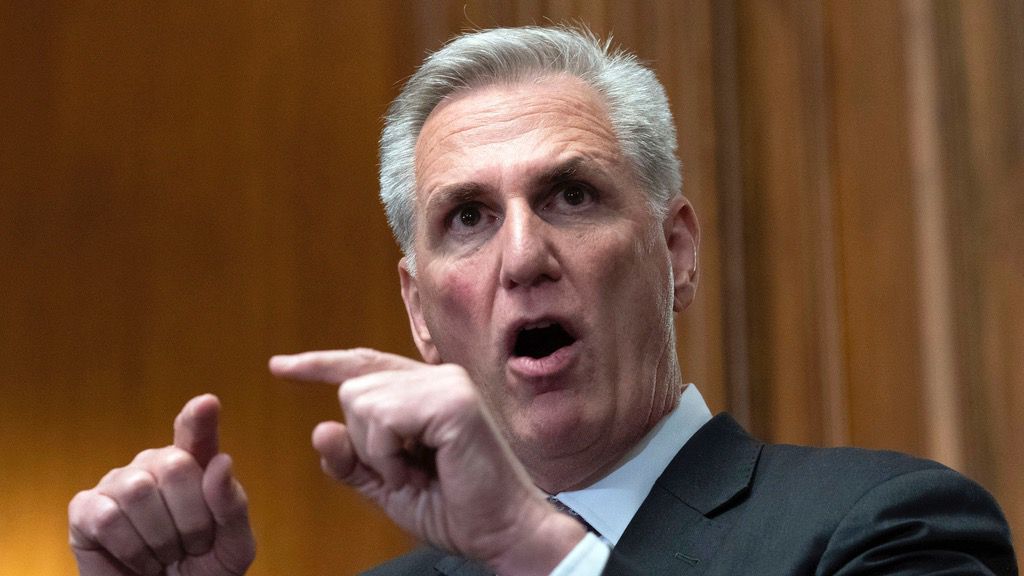 House Speaker Kevin McCarthy speaks at a news conference on Wednesday, May 31, 2023.