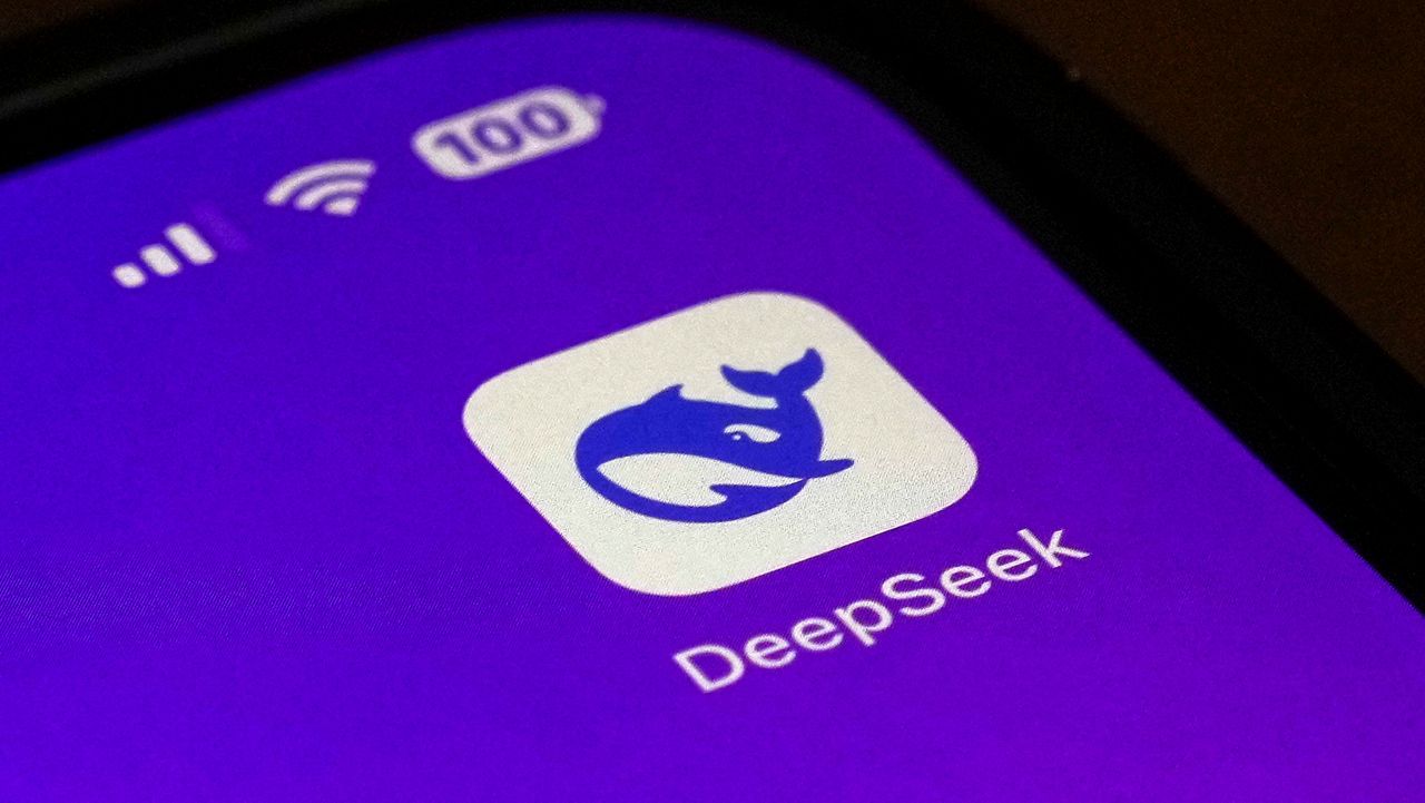 The icon for the smartphone app DeepSeek is seen on a smartphone screen in Beijing, Tuesday, Jan. 28, 2025. (AP Photo/Andy Wong)