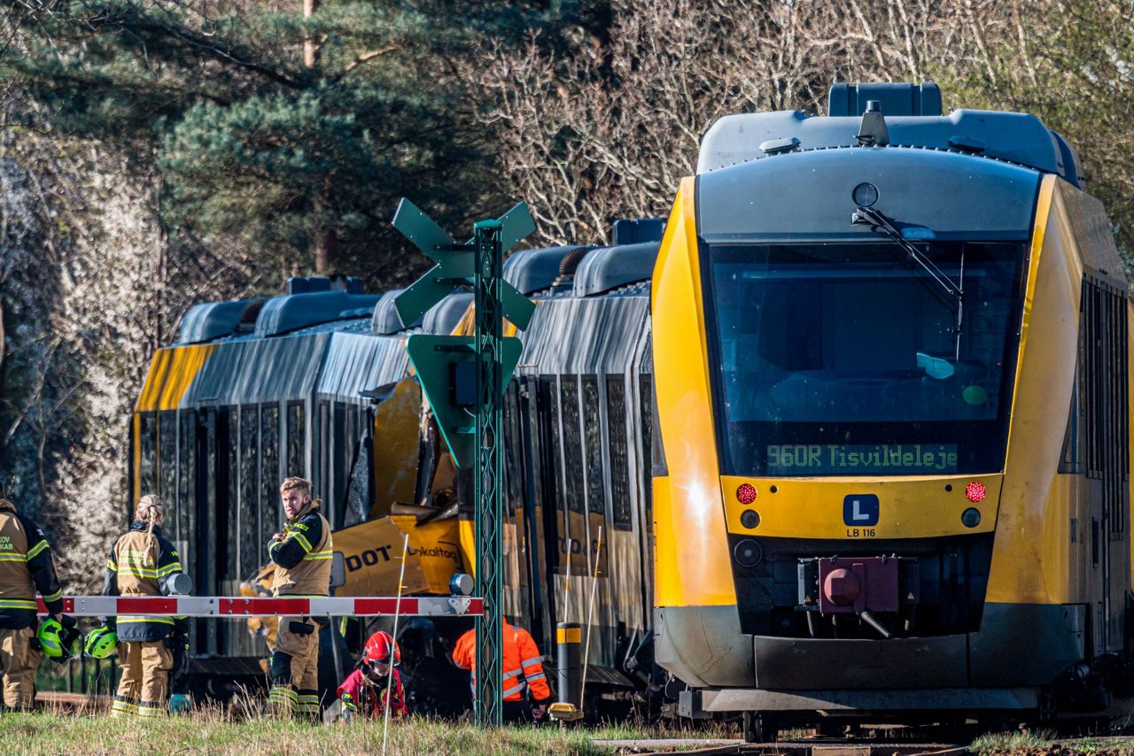 2 trains collide in Denmark, leaving 5 people critically injured