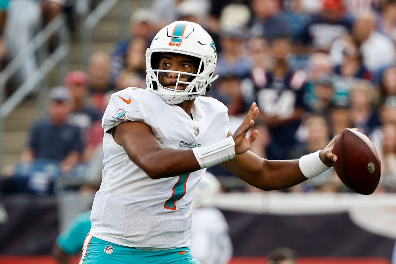 Dolphins QB Tua Tagovailoa throws interception on first preseason