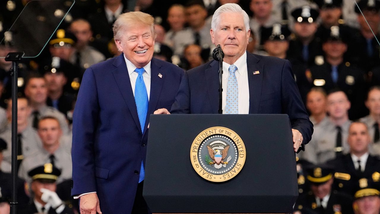 Trump rallies with GOP candidate for N.Y. governor on Long Island