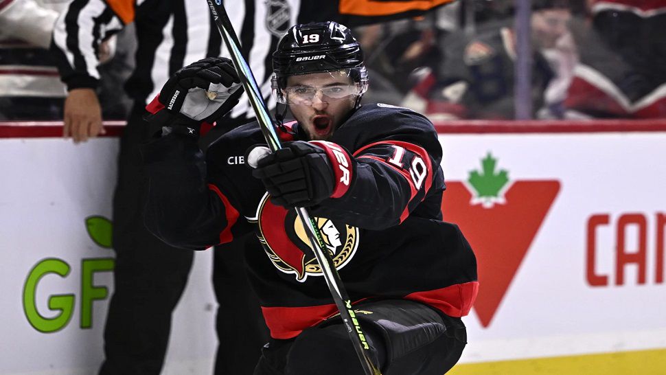 Ottawa forward Drake Batherson scored two goals and added an assist against Tampa Bay on Saturday.