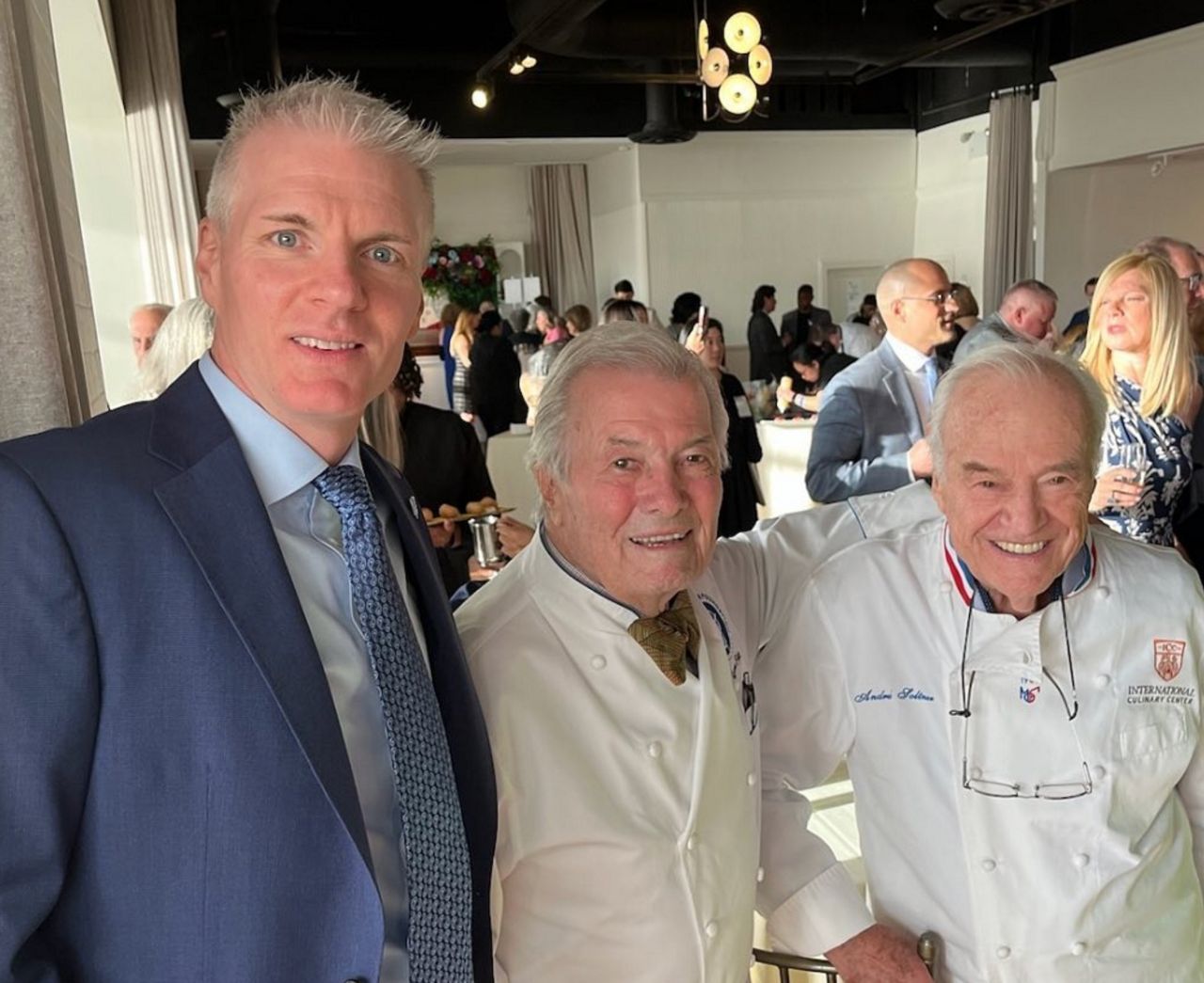 Chef Brandon Chrostowski recently served as keynote speaker for an event hosted by Jacques Pepin, a celebrated French chef. (Photo courtesy of Edwins Leadership and Restaurant Institute)
