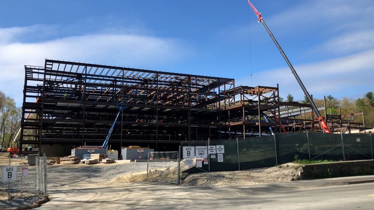 Doherty Memorial High School in the early phases of construction. (file photo)