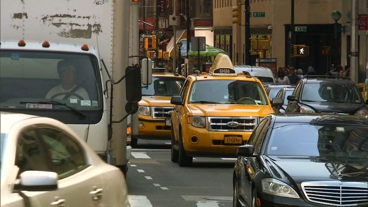 Traffic is pictured.