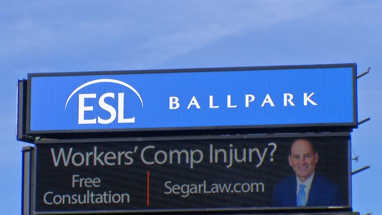 New ESL Ballpark signage going up at home of Rochester Red Wings