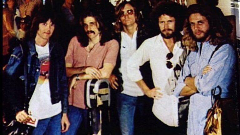 The Eagles: (l-r) Randy Meisner, Glenn Frey, Joe Walsh, Don Henley and Don Felder. (Associated Press)