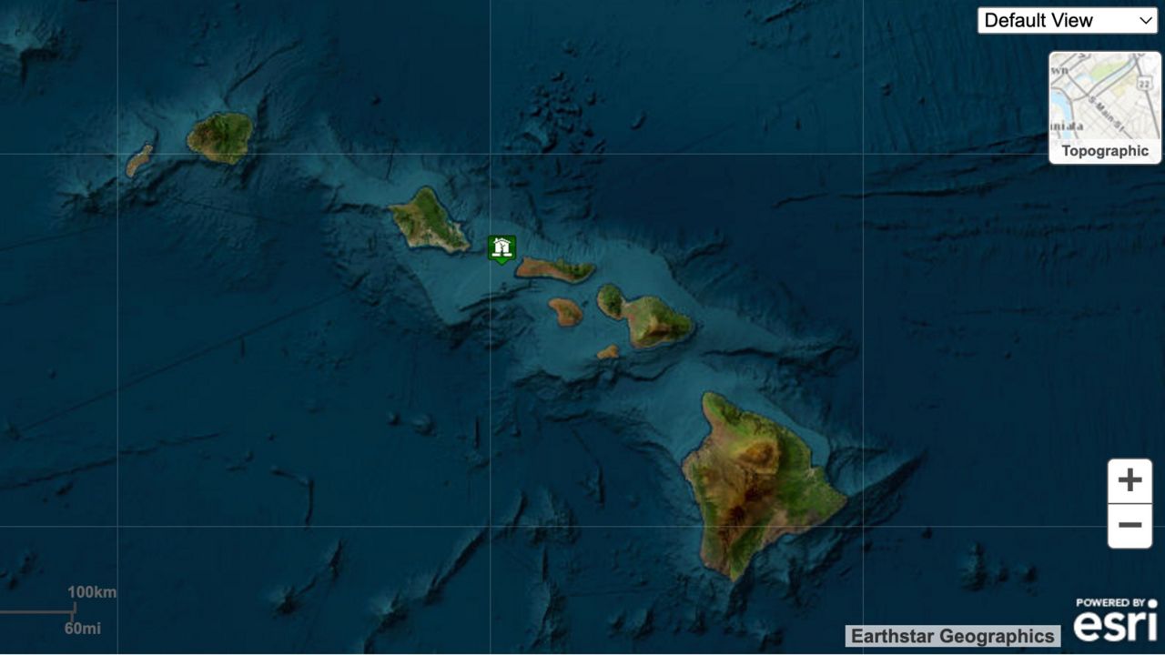 A 3.5-magnitude earthquake was recorded in the Kaiwi Channel between Oahu and Molokai. (Photo courtesy of the National Weather Service)