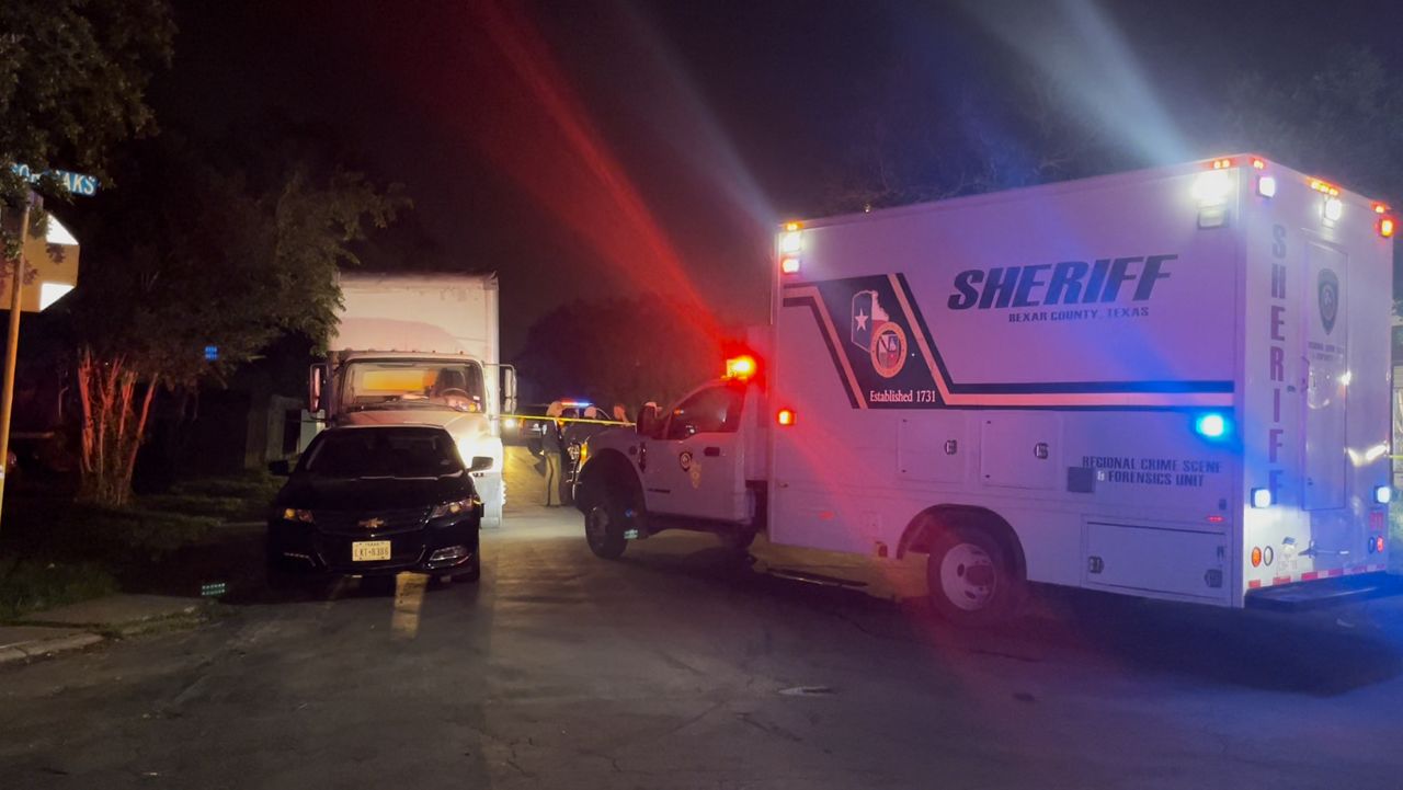 Bexar County Sheriff's Office deputies on the scene of a shooting at a home in East Bexar County that left one child dead and four people seriously injured, including two other children, on Wednesday, May 8, 2024. (Bexar County Sheriff's Office)