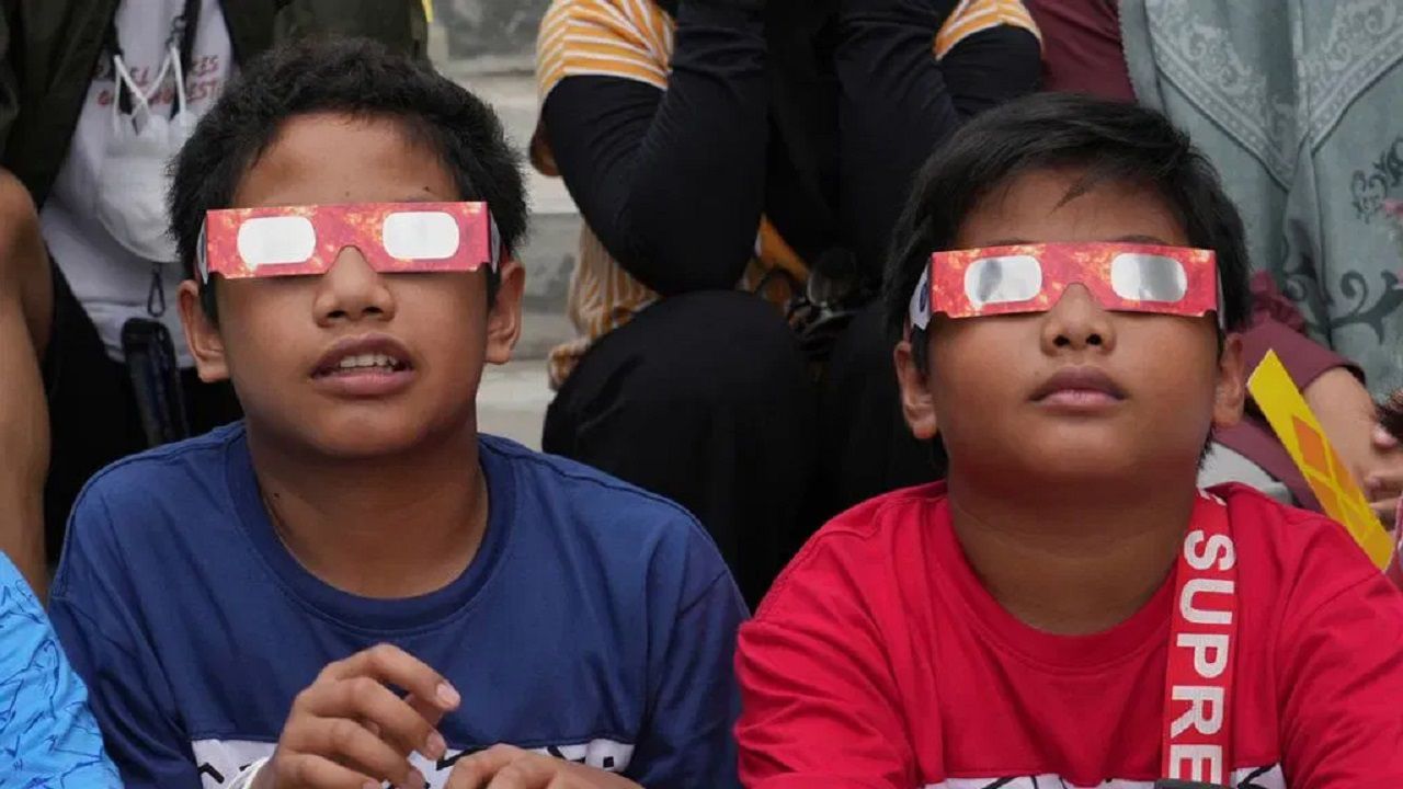 On April 8, the moon’s path will completely cover the face of the sun, blocking the sun’s light and darkening the sky as if it were early in the morning or late in the evening. Millions will be watching the event across the U.S., Mexico and Canada. (AP Photo) 