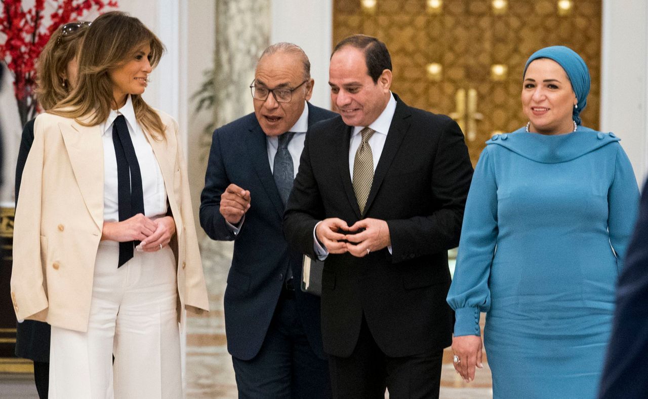 Melania Trump in Egypt to tour pyramids, Sphinx