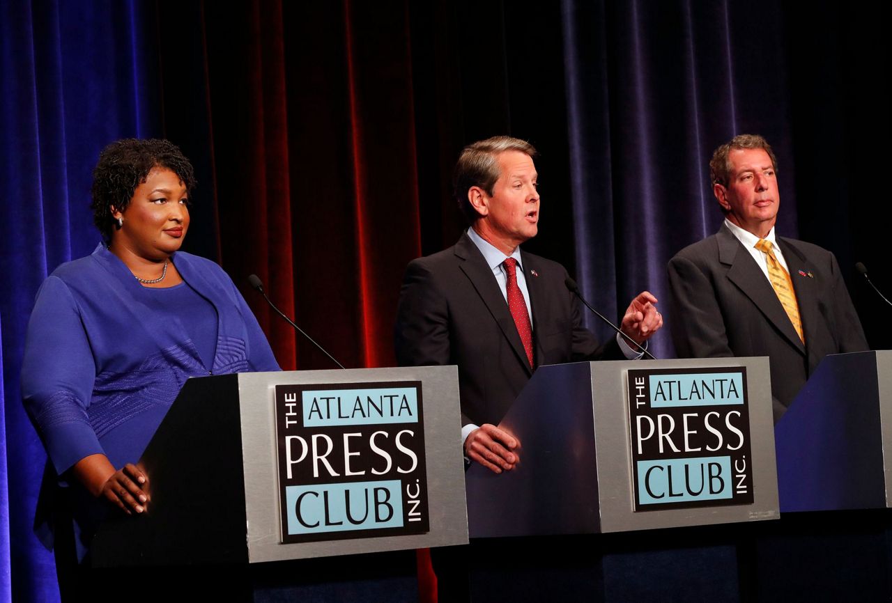 Voting access dominates Georgia debate between Abrams, Kemp