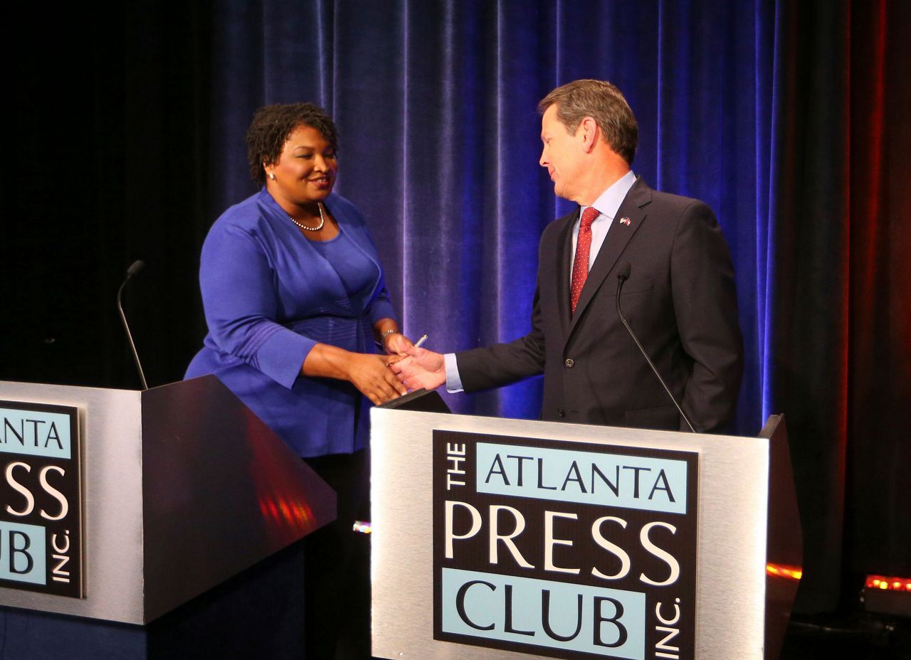 Voting access dominates Georgia debate between Abrams, Kemp