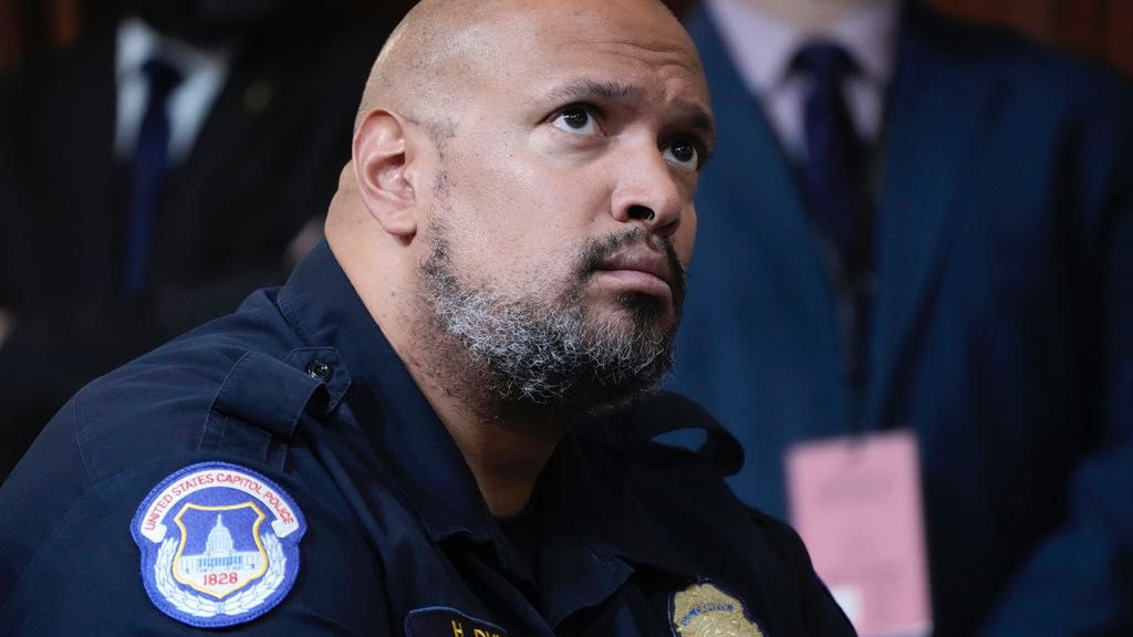 U.S. Capitol Police Sgt. Harry Dunn is part of a group of law enforcement officers and leaders who signed a letter supporting Vice President Kamala Harris's campaign for the presidency. (AP Photo/Jacquelyn Martin, File)