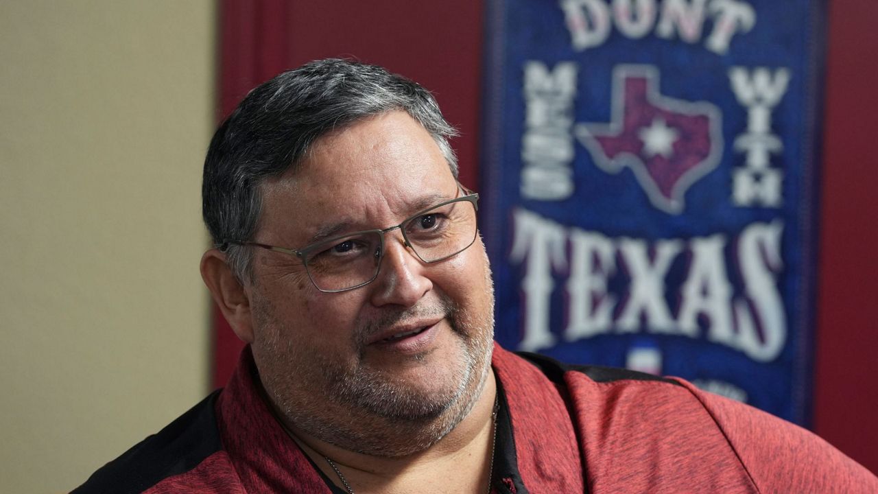 Jorge Bazan, general manager of union water supply corporation, a Democrat talks about voting for Republican Donald Trump for president, Wednesday, Nov. 6, 2024, in Rio Grande City, Texas. (AP Photo/Eric Gay)