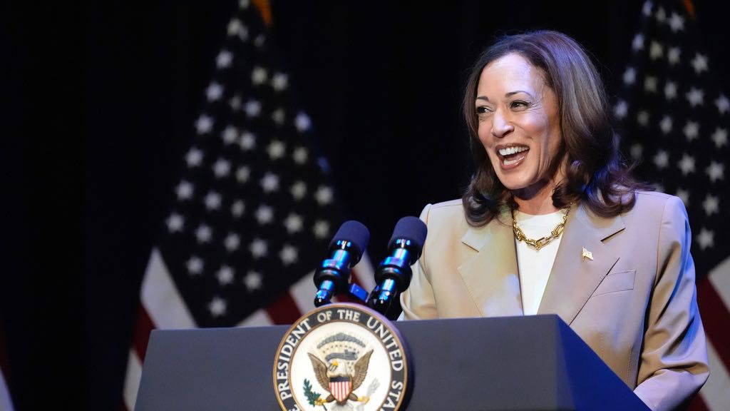 Vice President Kamala Harris delivers remarks at a campaign event in Pittsfield, Mass., Saturday, July 27, 2024. (AP Photo/Stephanie Scarbrough)