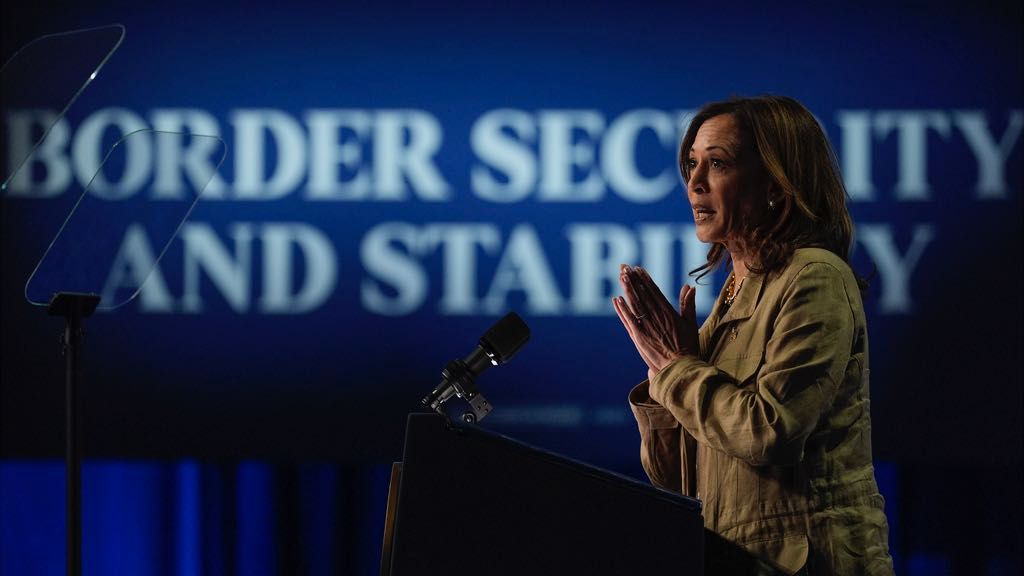 Democratic presidential nominee Vice President Kamala Harris speaks at Cochise College Douglas Campus in Douglas, Ariz., Friday, Sept. 27, 2024. (AP Photo/Carolyn Kaster)