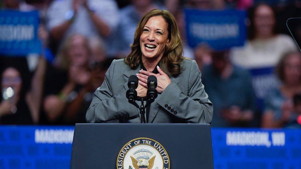 Democratic presidential nominee Vice President Kamala Harris speaks at a campaign event Sept. 20, 2024, in Madison, Wis. (AP Photo/Morry Gash)