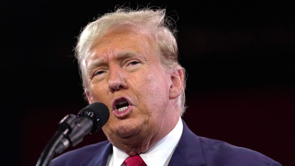 Republican presidential candidate former President Donald Trump speaks at the Road to Majority conference in Washington, Saturday, June 22, 2024. (AP Photo/Manuel Balce Ceneta)