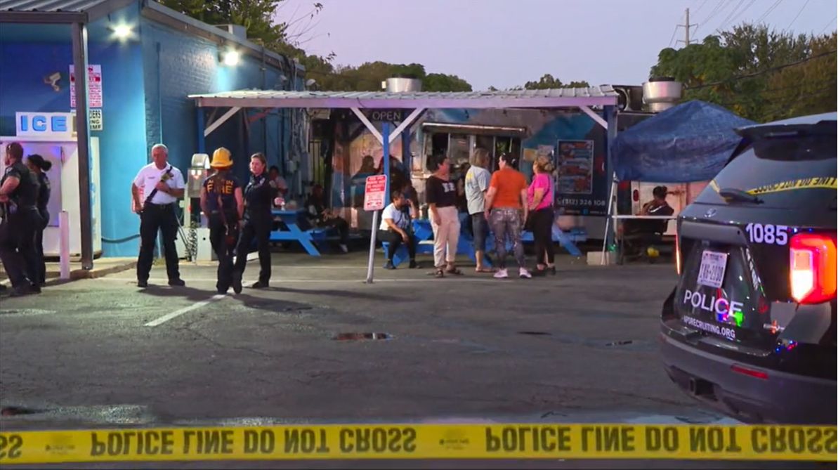 First responders at the scene of a crash on Elmont Drive in southeast Austin on Tuesday, Oct. 22, 2024. (Spectrum News 1)