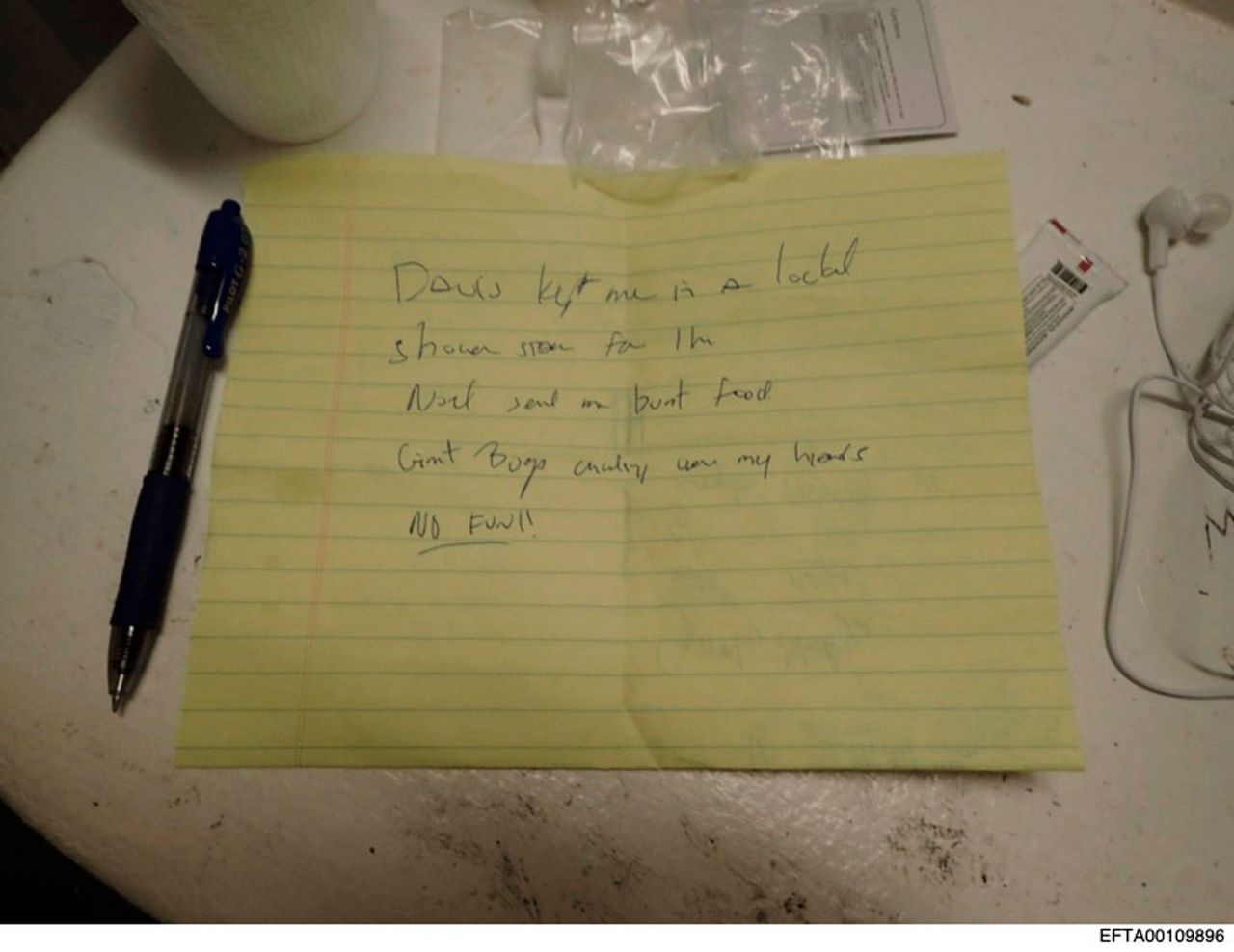 Handwriting on newly released note matches one found after Epstein's ...