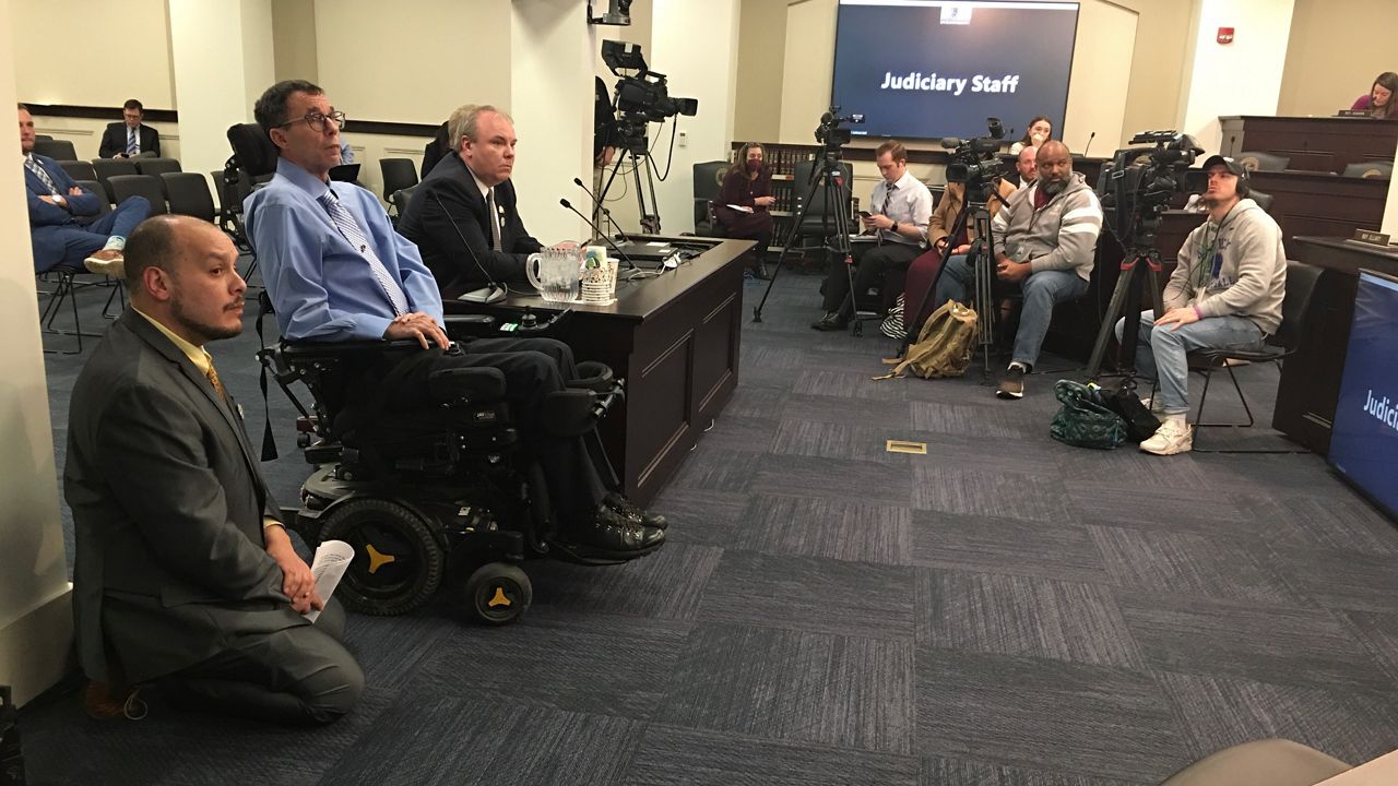 Rep. Jason Nemes presents his medical marijuana bill to a Kentucky House committee in March. The full House later approved HB 136, but the Senate never considered it this session. (Spectrum News 1/Joe Ragusa)